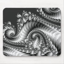 Silver Fractal Mousepad mousepads