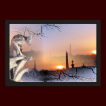 Silver Gargoyle of Notre Dame, print posters