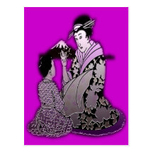Silver Geisha Postcard