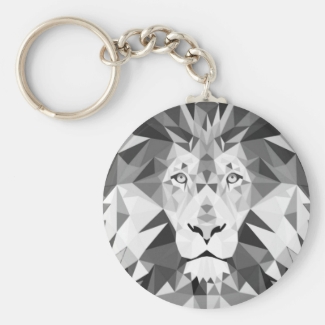 Silver Geometric Lion