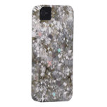 Silver glitter and stars phone 4 barely case Case-Mate iPhone 4 cases
