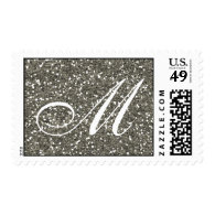 Silver Glitter  Custom Monogram Stamp