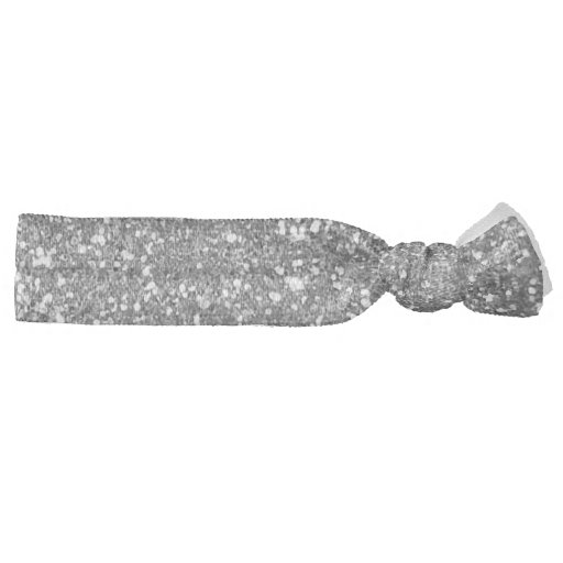 Silver Glitter Elastic Hair Tie Zazzle