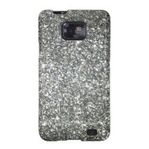 Silver Glitter Glamour Samsung Galaxy Covers