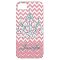 Silver Glitter Print Chandelier Pink iPhone Case casemate cases