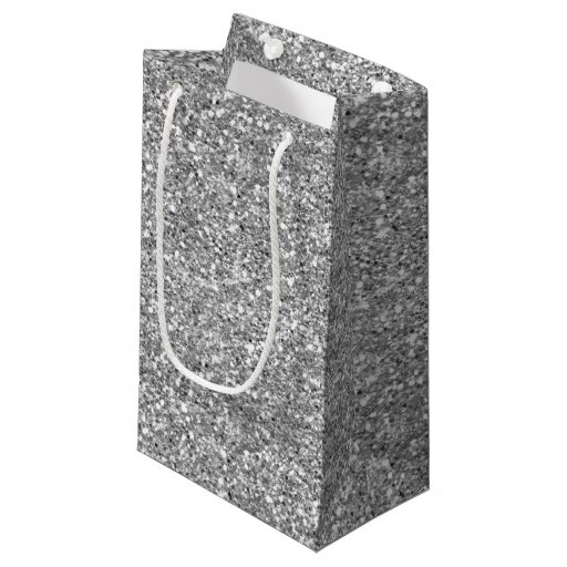 Download Silver Glitter Small Gift Bag | Zazzle Yellowimages Mockups