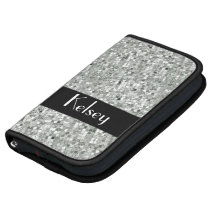 Silver Glitz  journal, daytimer, phone holder Organizer
