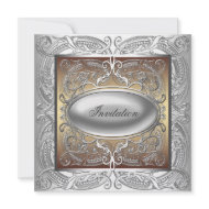 Silver Gold All Occasion Party Invitation invitation