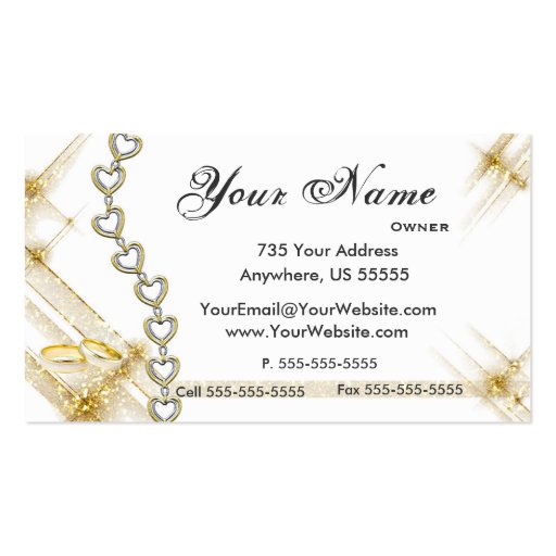 Silver & Gold Jewelry Business Cards (back side)