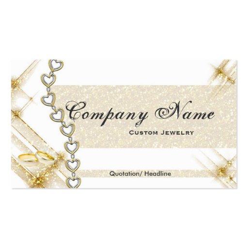 Silver & Gold Jewelry Business Cards (front side)