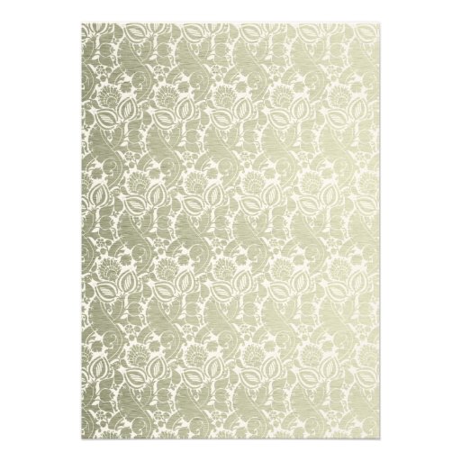 Silver Gold Vintage Damask Cross Confirmation Personalized Announcements