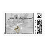 Silver Gold Wedding Theme Postage Stamp