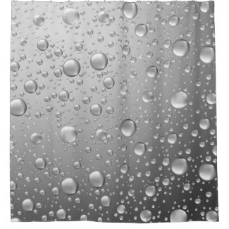 Silver Gray Abstract Water Droplets