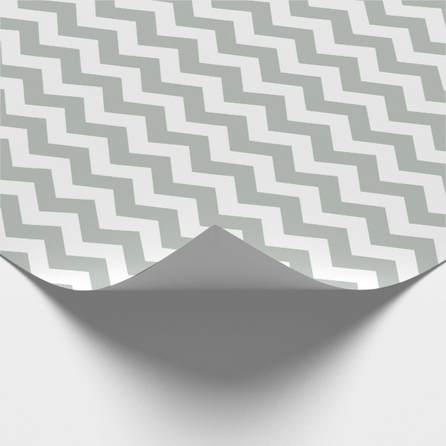 Silver Gray Chevron Zigzag Wrapping Paper 4/4