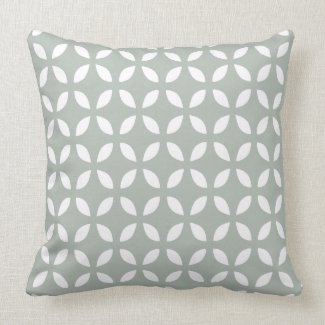 Silver Gray Geometric Pattern Pillow