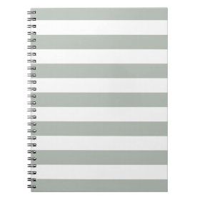 Silver Gray Stripes Pattern Notepad Note Book