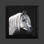 Silver Grey Arabian Horse Trinket Boxes