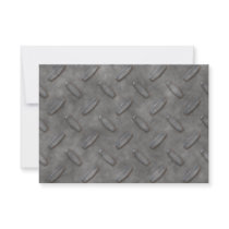 Silver Grey Diamond Plate Textured Invitations