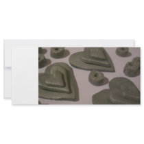Silver Grey Love Hearts Rack Cards