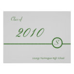 Silver & Grey Monogram Photo Invitation