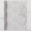 silver grey ornate damask pattern