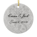 silver grey ornate damask pattern