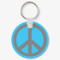 Silver Grey Peace Symbol Products keychains