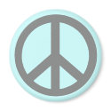 Silver Grey Peace Symbol Products magnets by Scarebaby Silver Grey Peace Symbol Products magnets