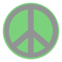 Silver Grey Peace Symbol Products stickers by Scarebaby Silver Grey Peace Symbol Products stickers