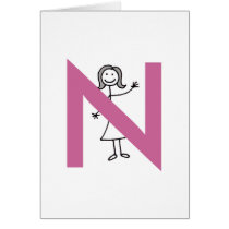 Silver Haired Initial Notecards cards