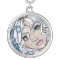 Silver-Haired Mermaid Necklace