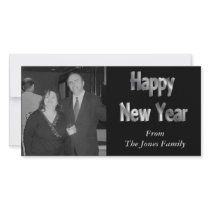 silver Happy New Year photo cards by DonnaGrayson silver Happy New Year photo cards