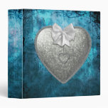 Silver Heart 3 Ring Binders