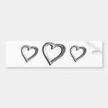 Silver Heart Bumper Sticker