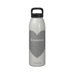 Silver Heart Liberty Bottle Just Add Name Drinking Bottle