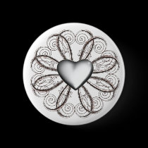 Silver Heart Pin buttons