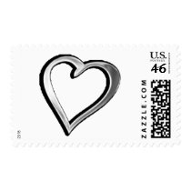 Silver Heart postage by JessicaInSeattle Silver Heart postage