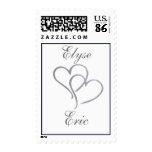 Silver heart with initials - diy - 85 cents stamps