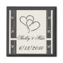 Silver hearts - easy to customize magnet