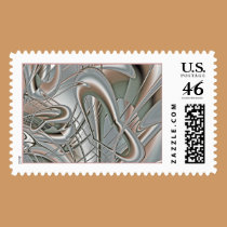 Silver Hearts postage by Perlyyyy Silver Hearts postage