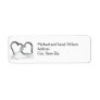 Silver Hearts Return Address Labels