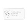 Silver Hearts Wedding Address Labels