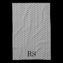 Silver Hexagon Pattern: Monogram Kitchen Decor kitchen towels