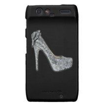 Silver High Heels Customize add Text Motorola Droid RAZR Case