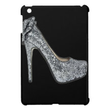 Silver High Heels Customize add Text Cover For The iPad Mini