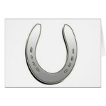 Silver Horse Shoe Card