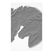 Silver Horses Stationery Paper