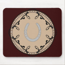 Silver Horseshoe Filligree Mousepad by RanchLady Silver Horseshoe Filligree Mousepad