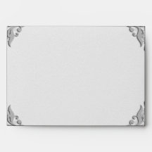 Silver Horseshoe on White Wedding Envelope