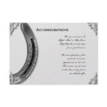 Silver Horseshoe on White Wedding Invitations